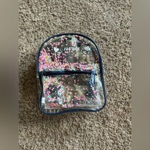Girls glitter see-thru backpack